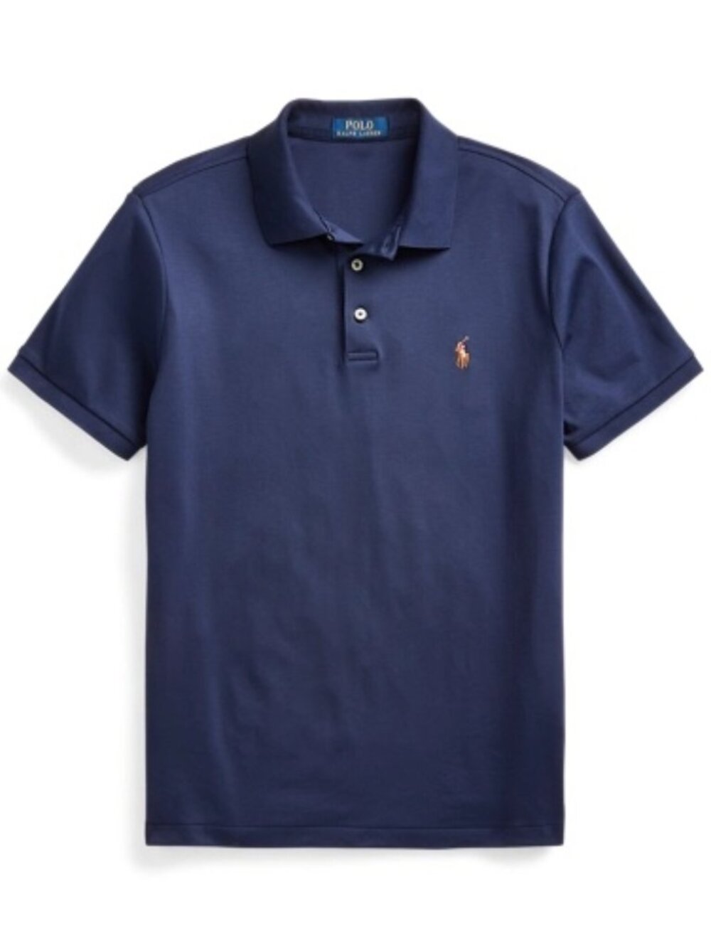 POLO Custom Slim Fit Cotton Short Sleeve Polo MEDIUM Blue Heather NWT